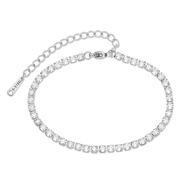 waterproof zirkoon tennisarmband in staal - OCEANA