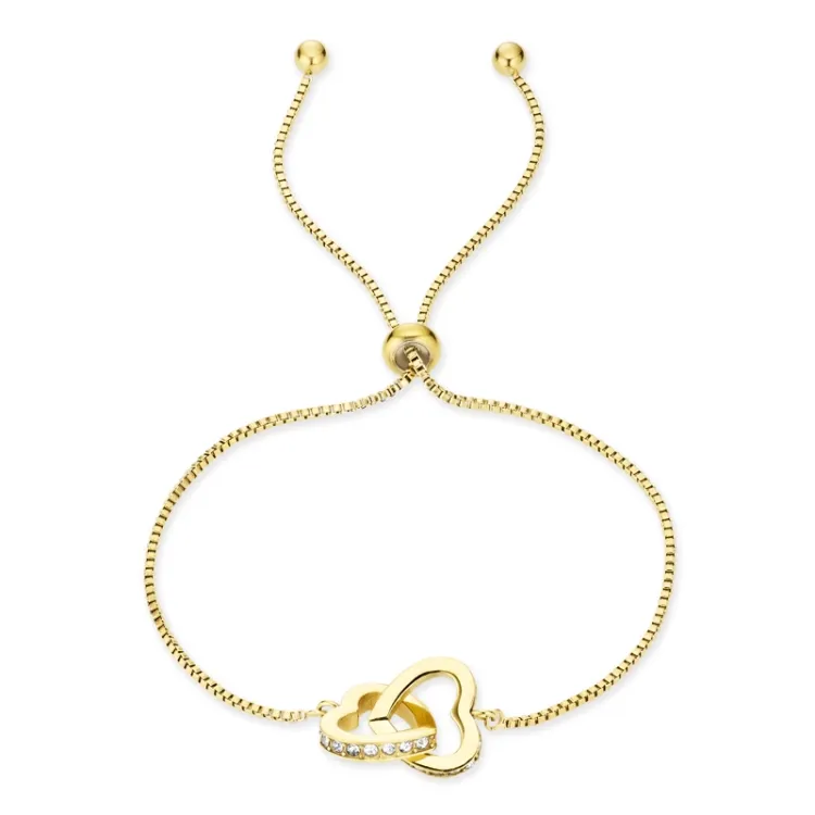 waterproof hart armband in verguld staal - OCEANA