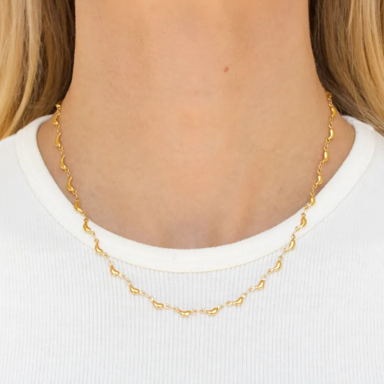 waterproof ketting in verguld staal  x 3,9 mm  - OCEANA