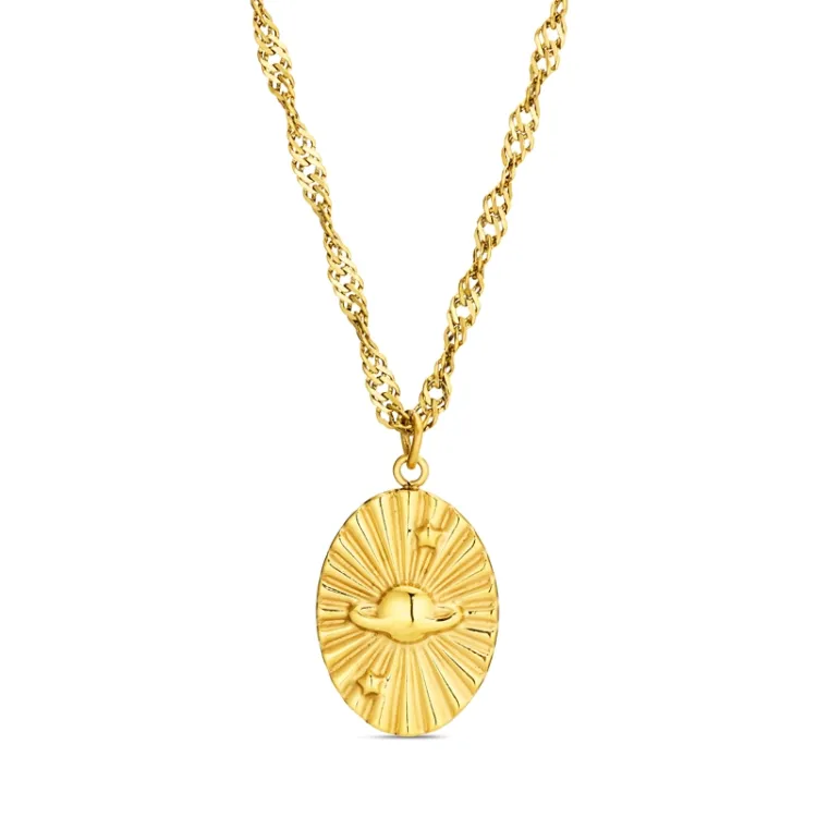 waterproof ketting in verguld staal - OCEANA