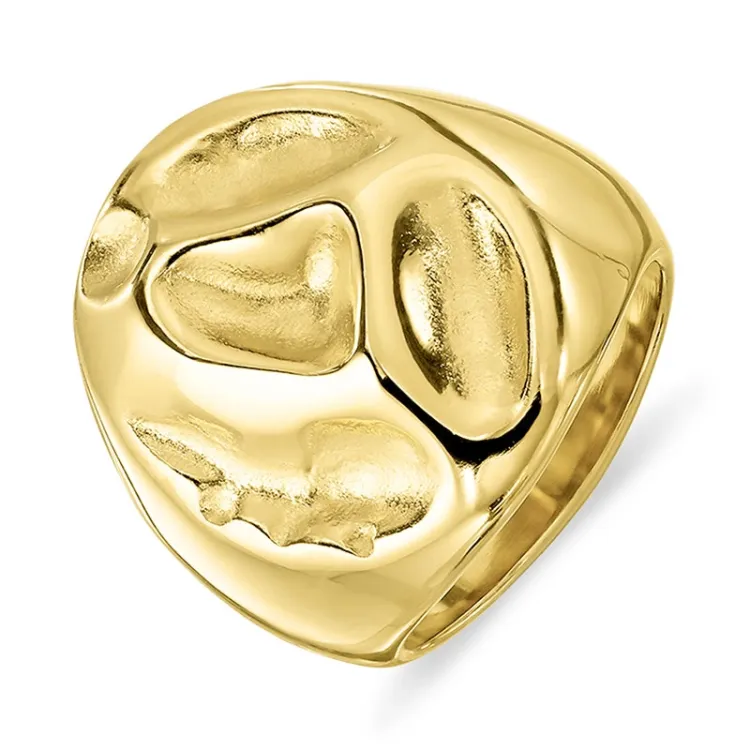 waterproof ring in verguld staal - OCEANA