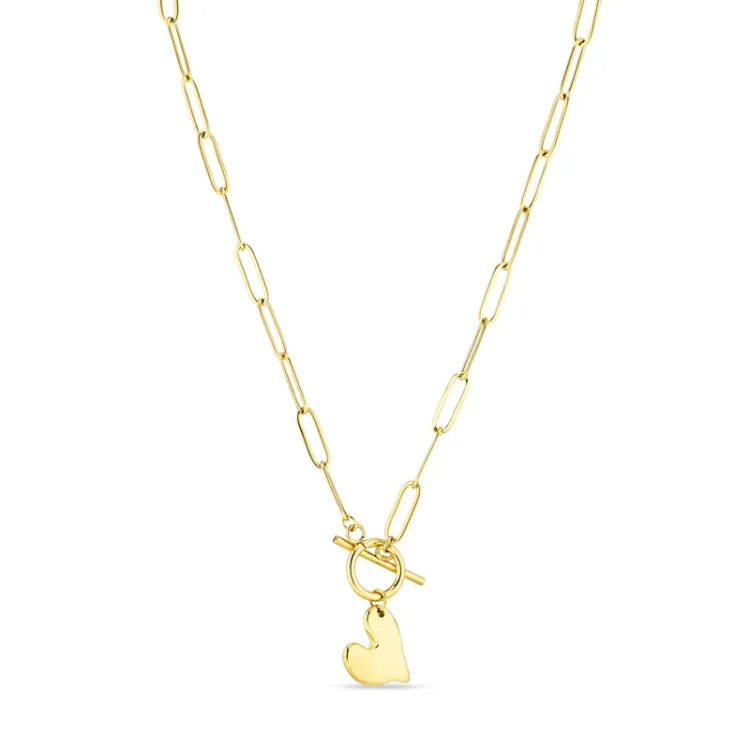 waterproof hart ketting in verguld staal - OCEANA