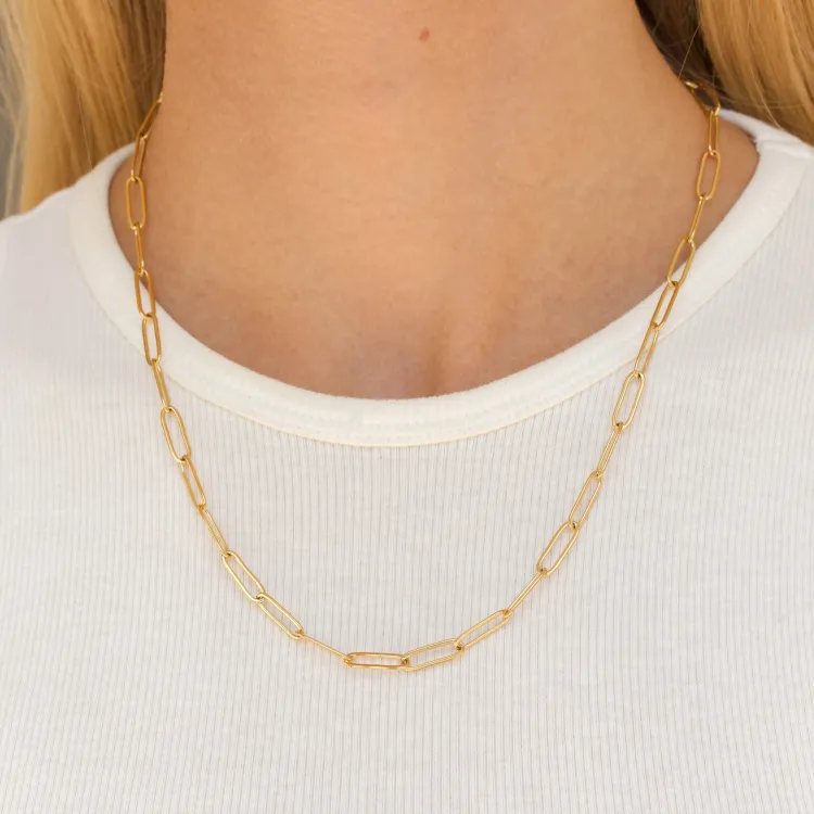 waterproof hart ketting in verguld staal - OCEANA