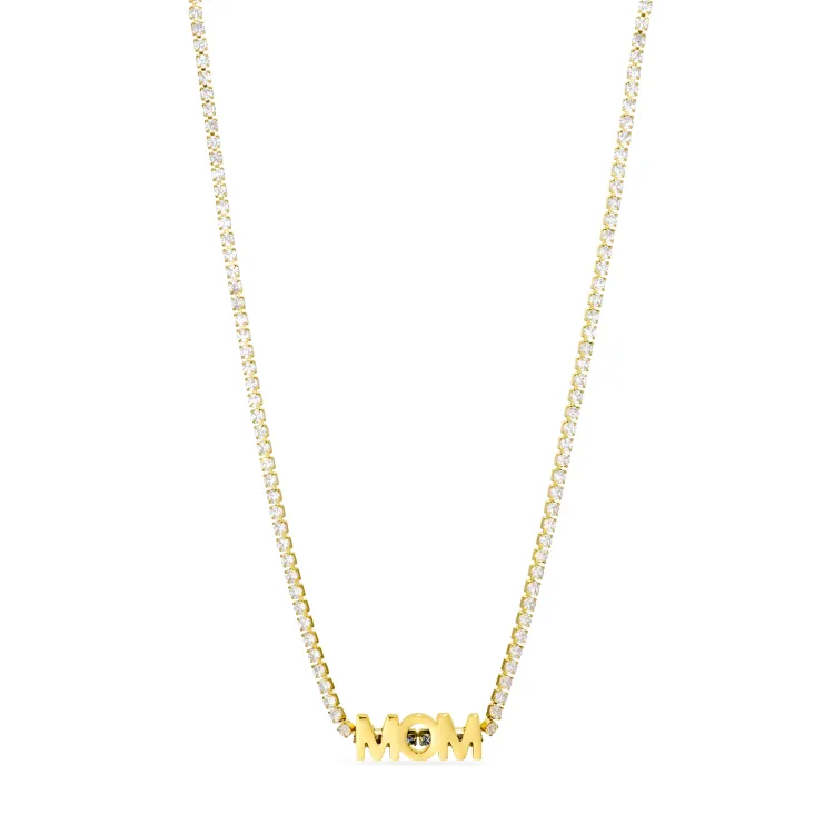 waterproof smaragd ketting in verguld staal met hanger in staal - OCEANA