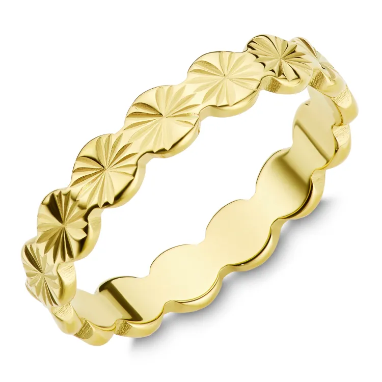 waterproof ring in verguld staal - OCEANA