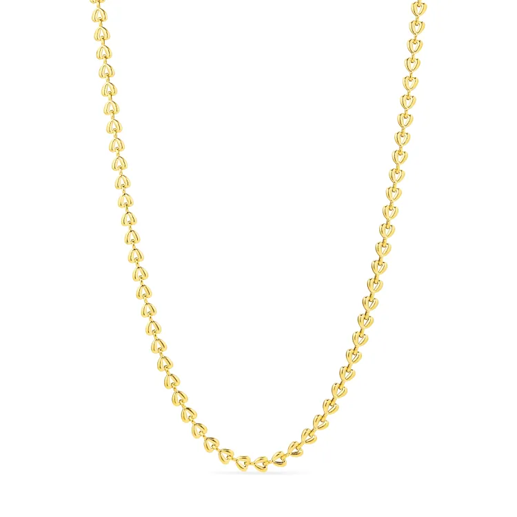 waterproof hart ketting in verguld staal - OCEANA