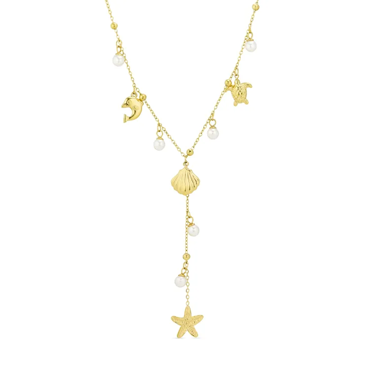 waterproof ketting in verguld staal - OCEANA
