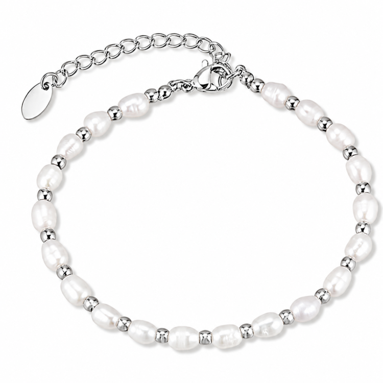 waterproof parel armband in staal - OCEANA