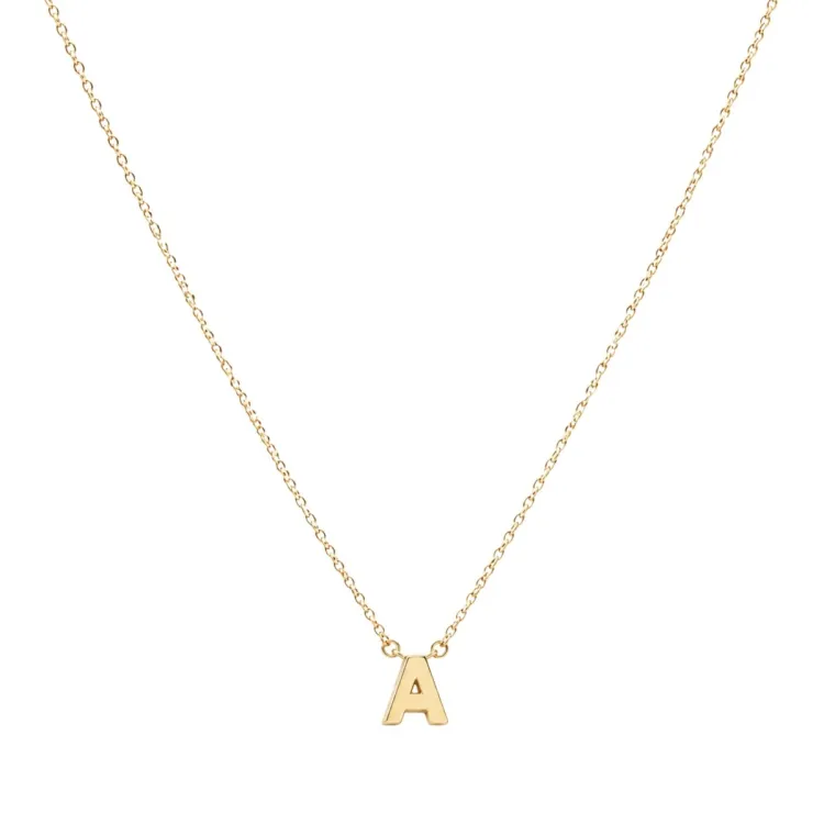 waterproof letter a ketting met hanger in verguld staal - My Letter