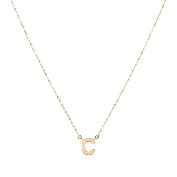 waterproof letter c ketting met hanger in verguld staal - My Letter