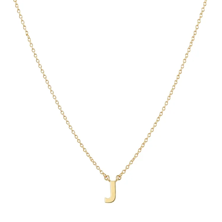 waterproof letter j ketting met hanger in verguld staal - My Letter