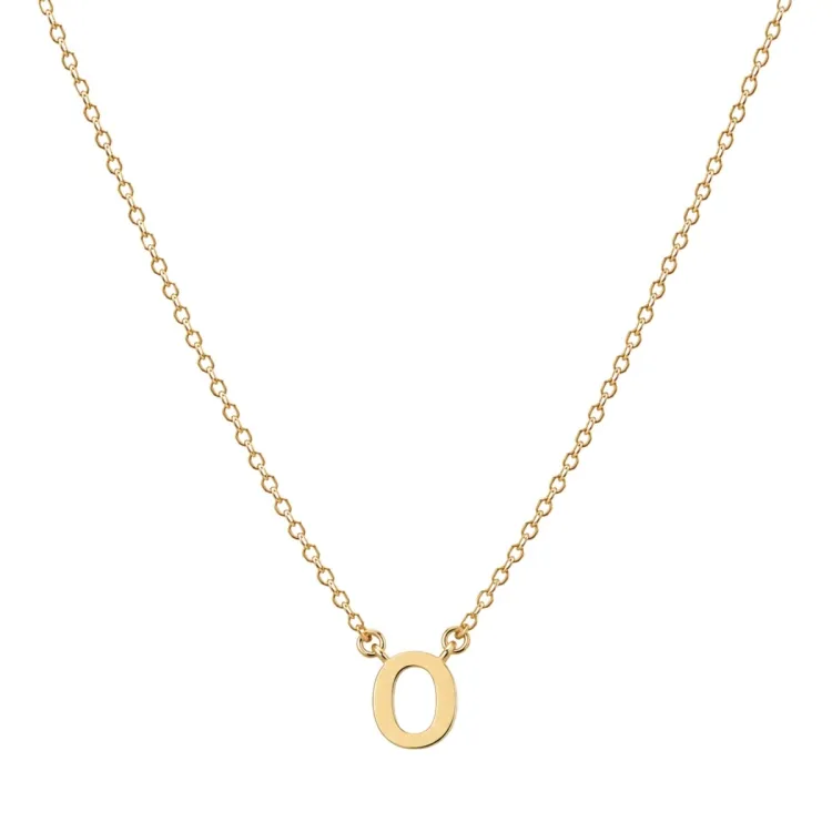 waterproof letter o ketting met hanger in verguld staal - My Letter