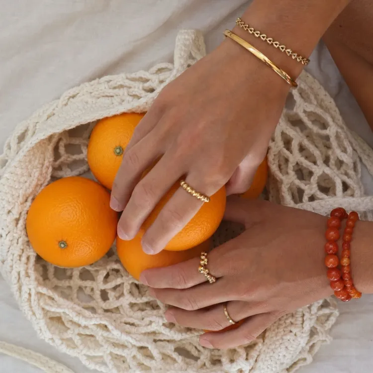 waterproof hart armband in verguld staal - OCEANA