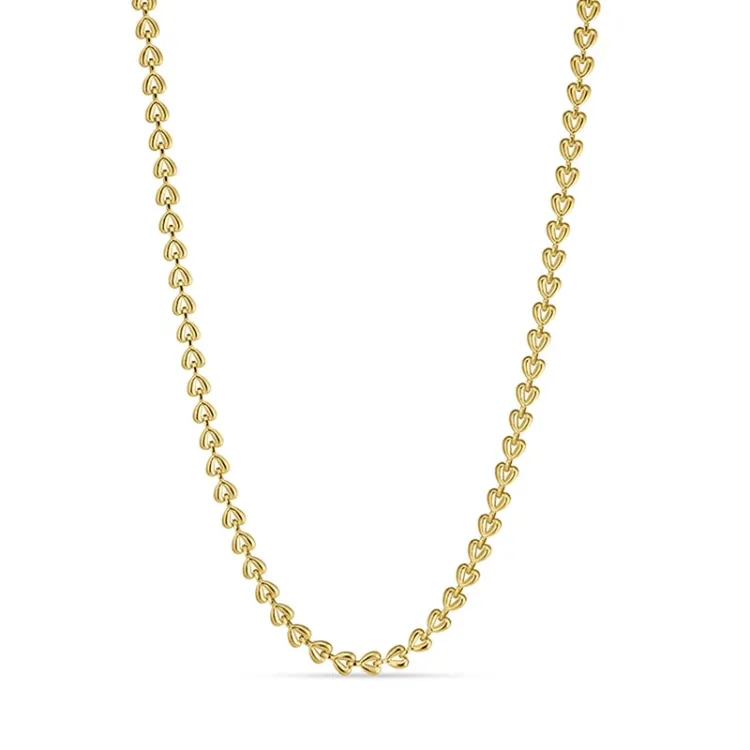 waterproof hart ketting in verguld staal - OCEANA