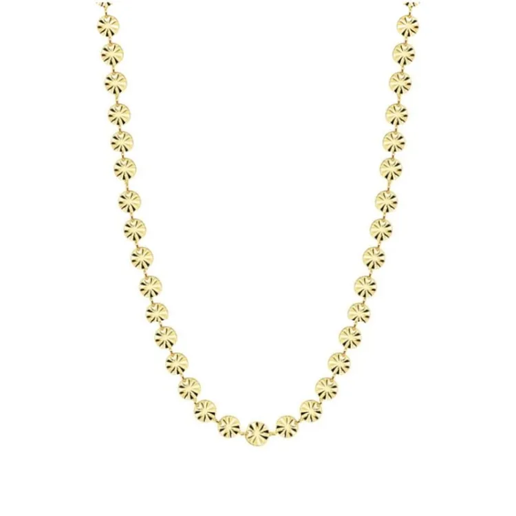 waterproof rond ketting in verguld staal - OCEANA