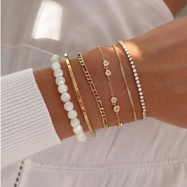 waterproof armband in verguld staal - OCEANA
