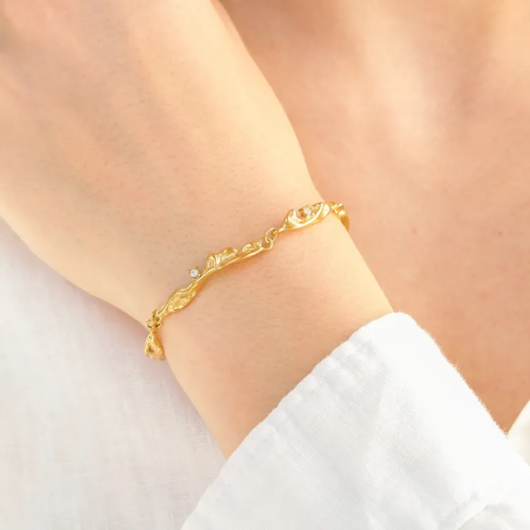 waterproof armband in verguld staal - OCEANA