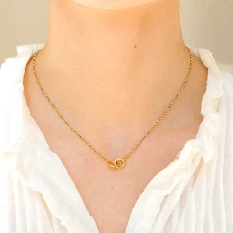 waterproof ketting in verguld staal - OCEANA