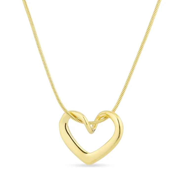 waterproof hart ketting in verguld staal - OCEANA