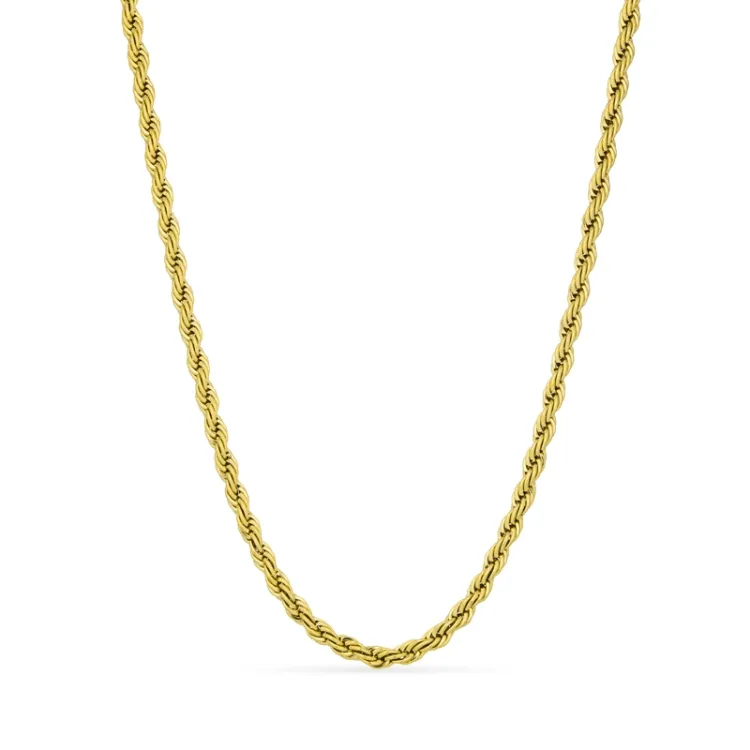waterproof cordelketting in verguld staal  x 4,5  - OCEANA
