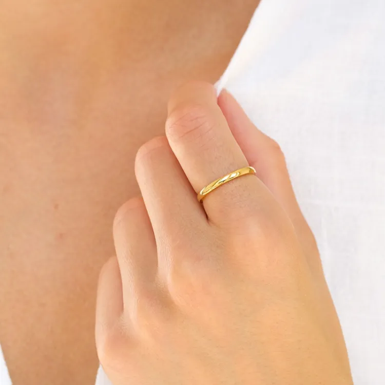 waterproof ring in verguld staal - OCEANA