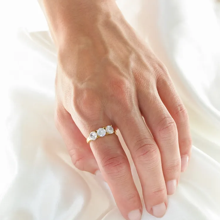 waterproof ring in verguld staal - OCEANA