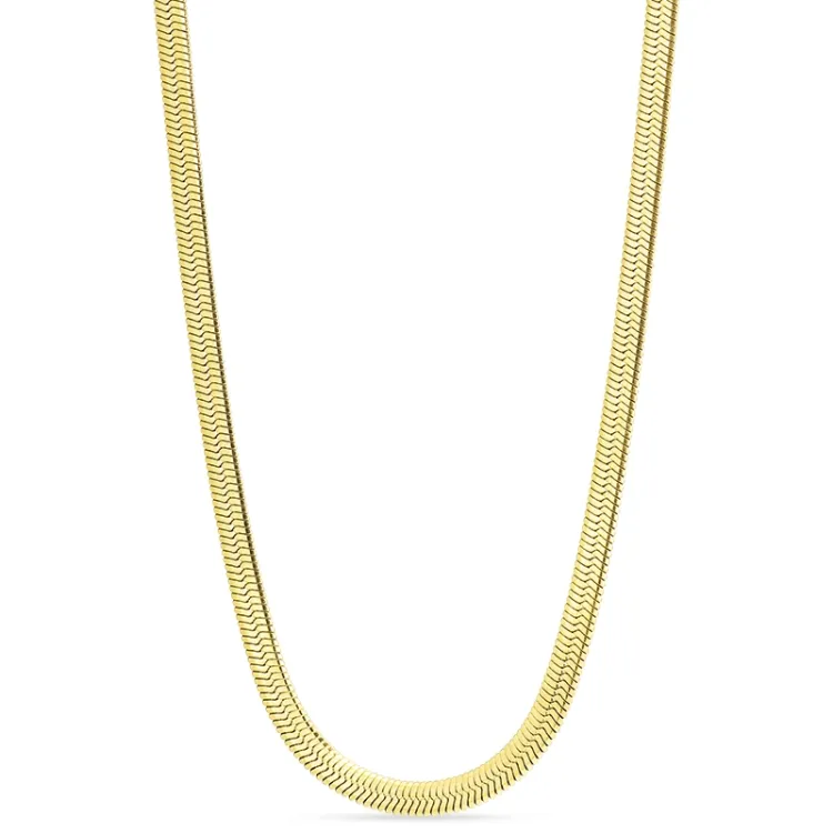 waterproof slangenketting in verguld staal 40 cm x 5 mm  - OCEANA