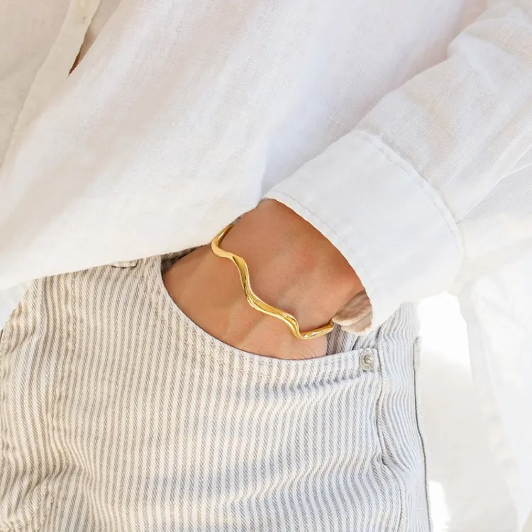waterproof armband in verguld staal - OCEANA