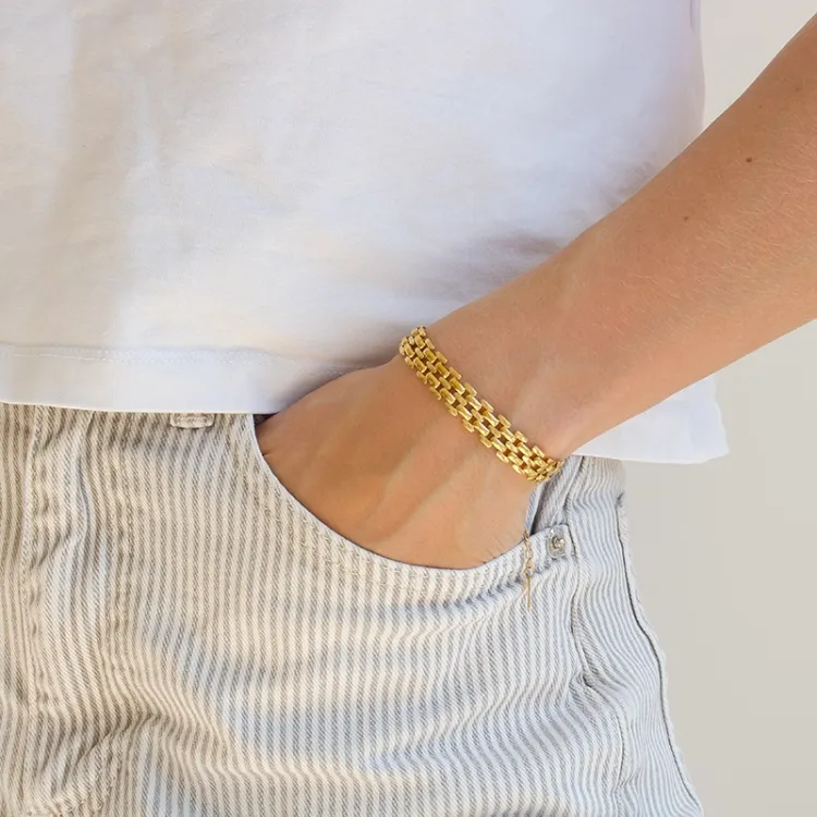 waterproof armband in verguld staal - OCEANA