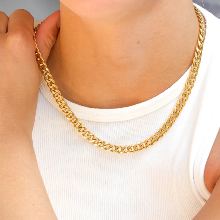waterproof ketting in verguld staal - OCEANA