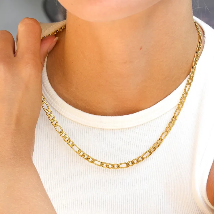 waterproof ketting in verguld staal - OCEANA