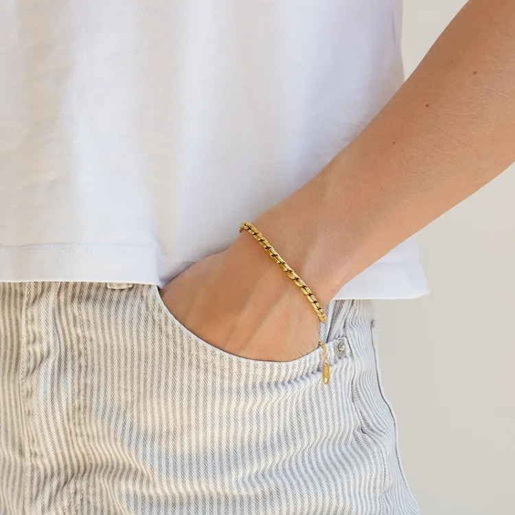 waterproof armband in verguld staal - OCEANA