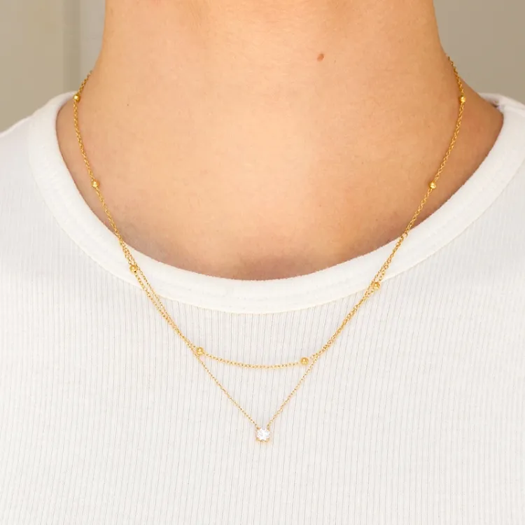 waterproof ketting in verguld staal - OCEANA