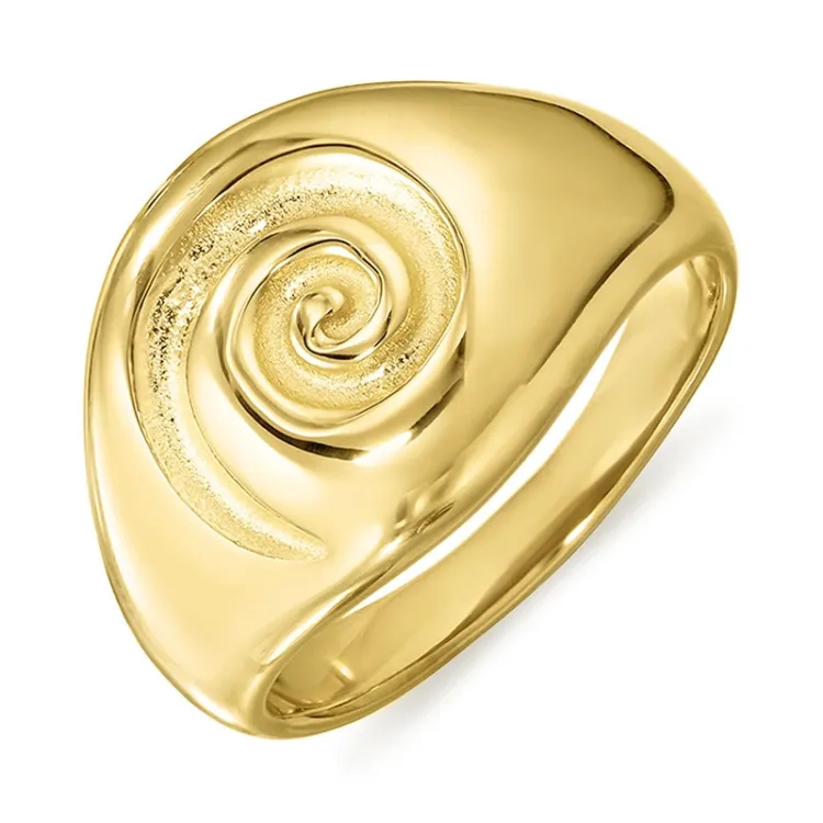 waterproof ring in verguld staal - OCEANA