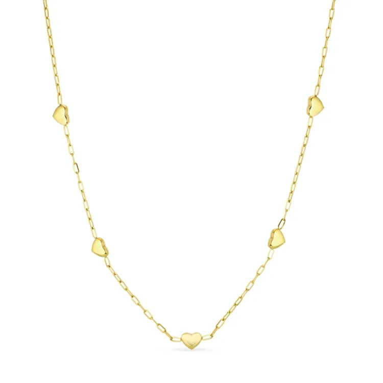 waterproof hart ketting in verguld staal - OCEANA