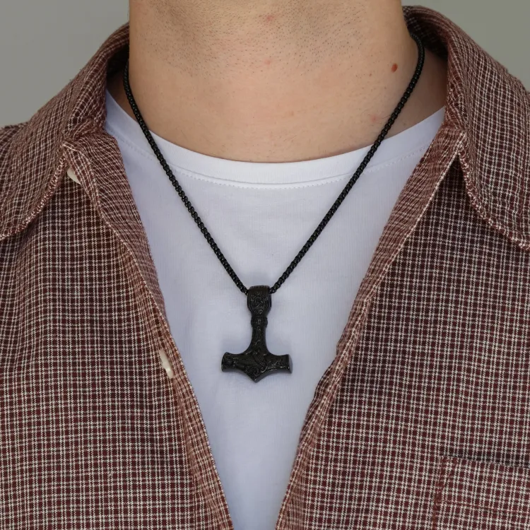 waterproof de hamer van thor hanger in zwart staal - OCEANA