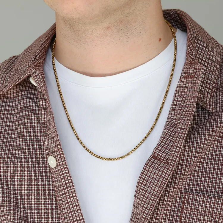 waterproof ketting in verguld staal 55 cm x 3 mm  - OCEANA