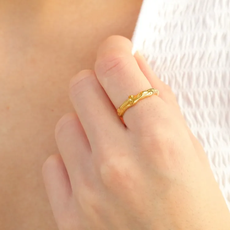 waterproof ring in verguld staal - OCEANA