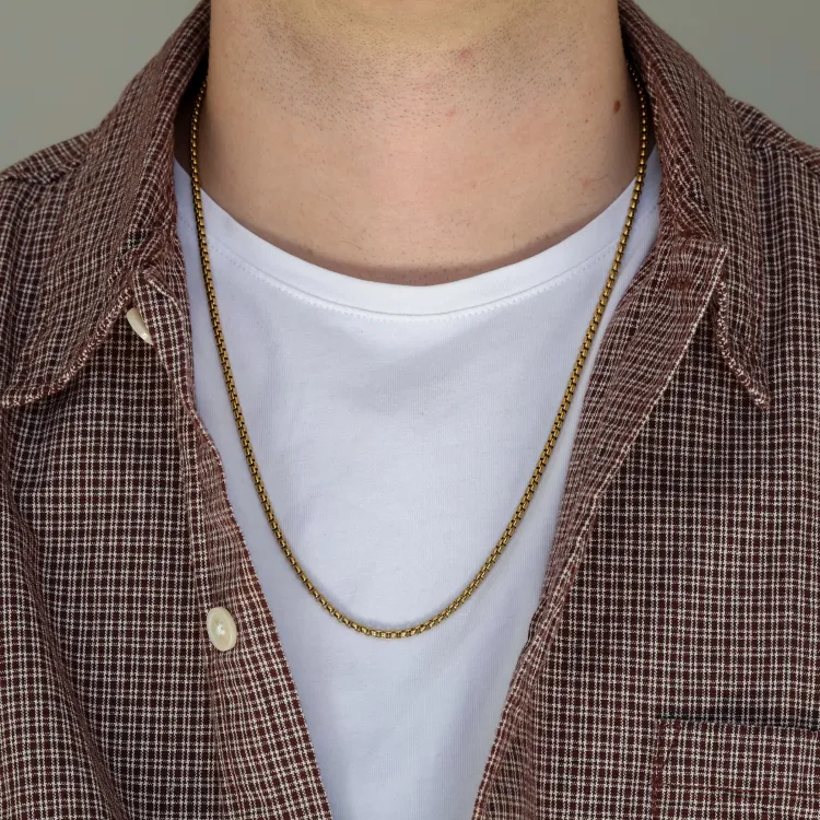 waterproof ketting in verguld staal 60 cm x 3 mm  - OCEANA