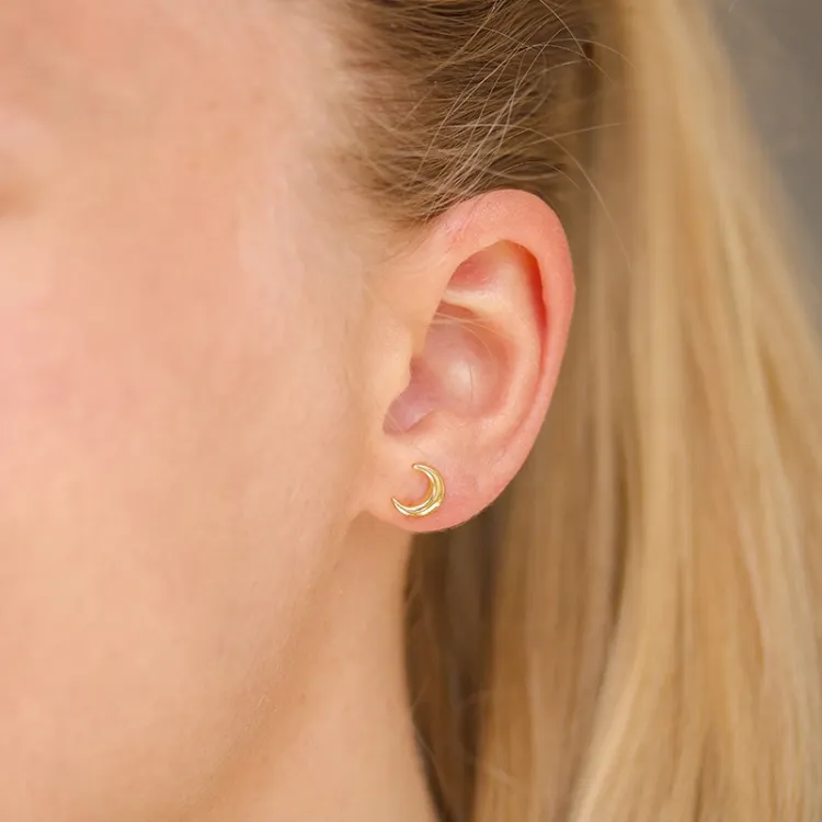 waterproof maan helix piercing in verguld staal - OCEANA