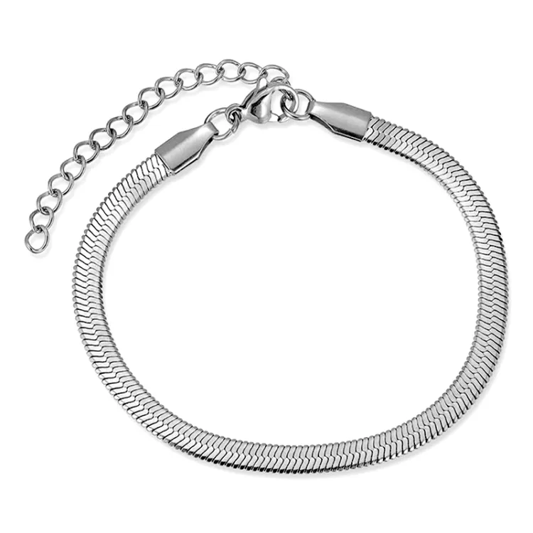 waterproof armband in staal 16 + 5 cm x 4,0 mm  - OCEANA