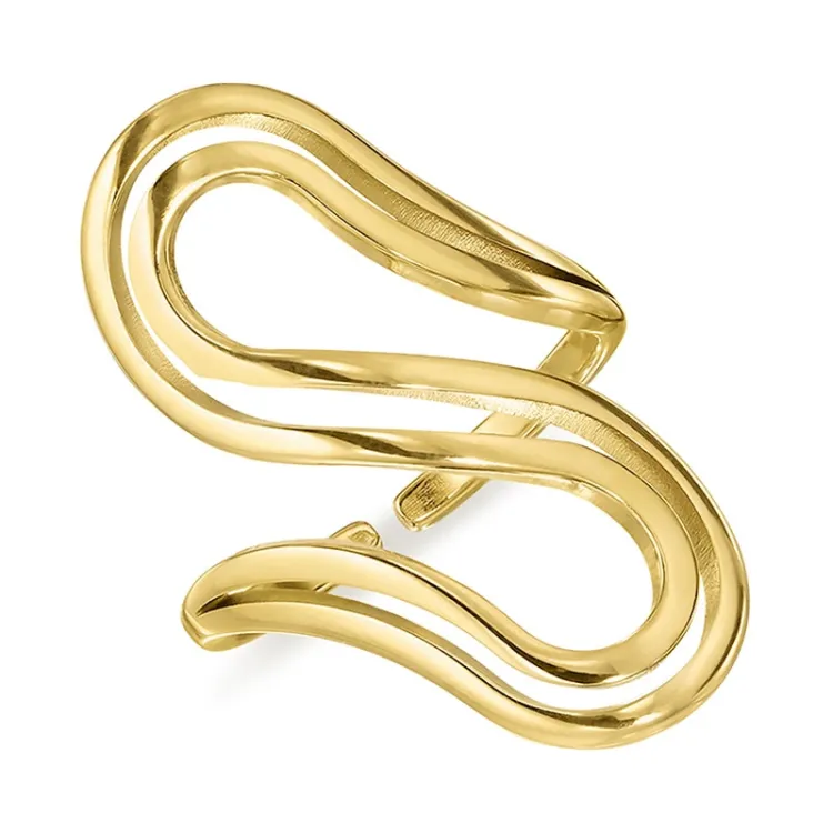 waterproof verstelbaar ring in verguld staal - OCEANA