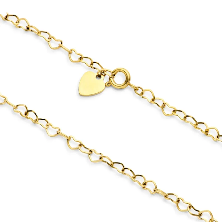 waterproof hart ketting in verguld staal - OCEANA