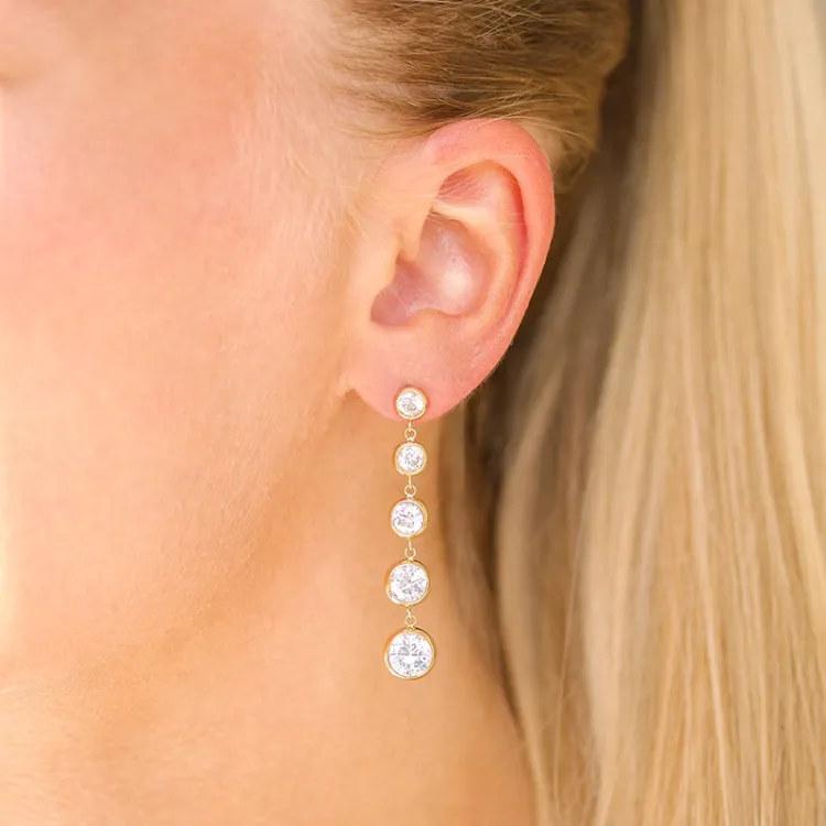 waterproof oorbellen in verguld staal - OCEANA
