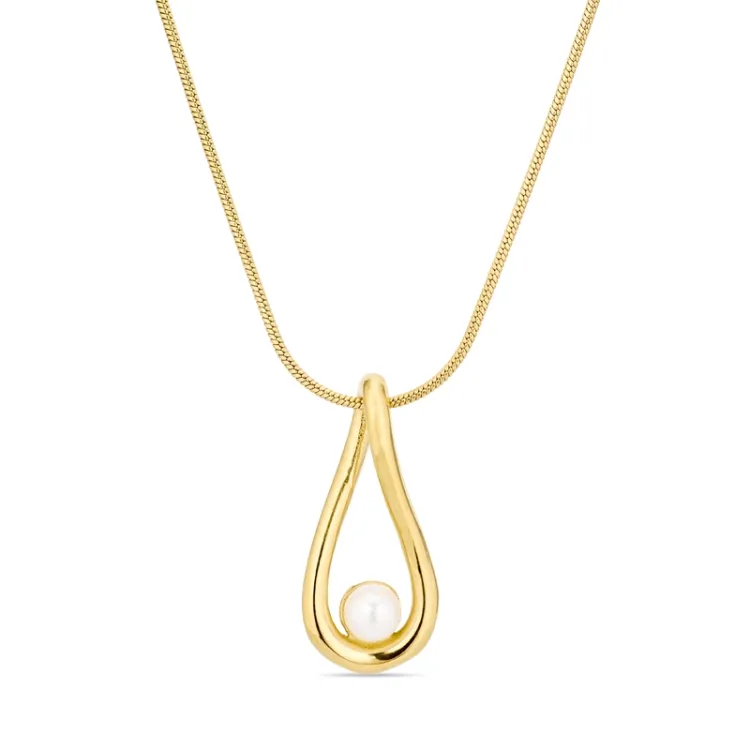 waterproof druppel ketting in verguld staal - OCEANA