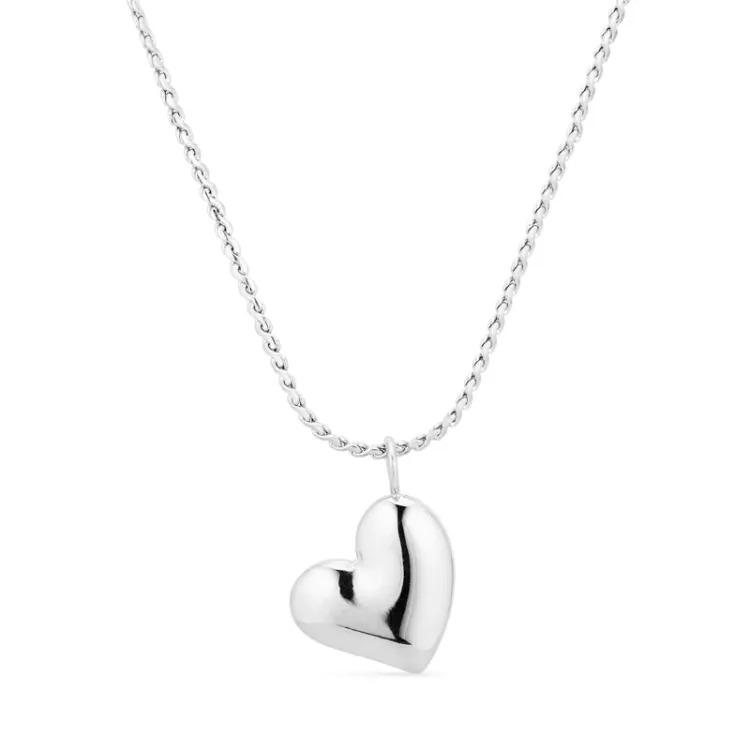 waterproof hart ketting in staal - OCEANA