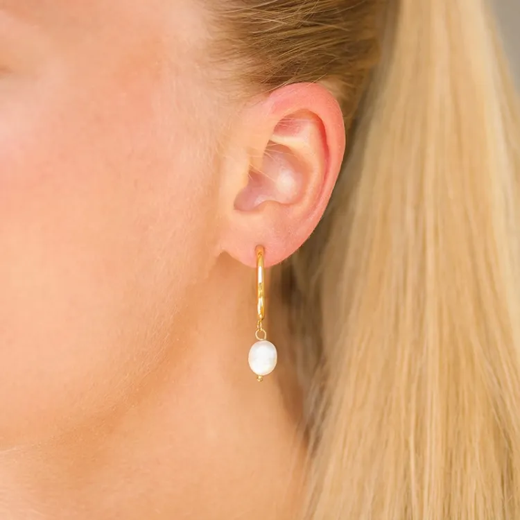 waterproof parel halfcreool in verguld staal - OCEANA