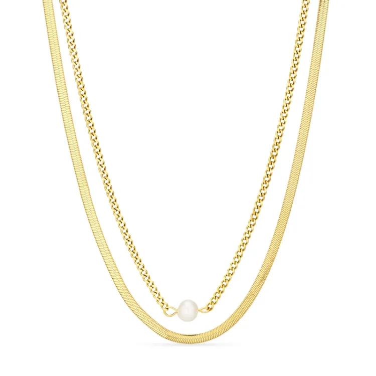 waterproof ketting in verguld staal - OCEANA