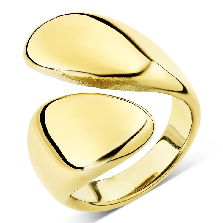 waterproof ring in verguld staal - OCEANA