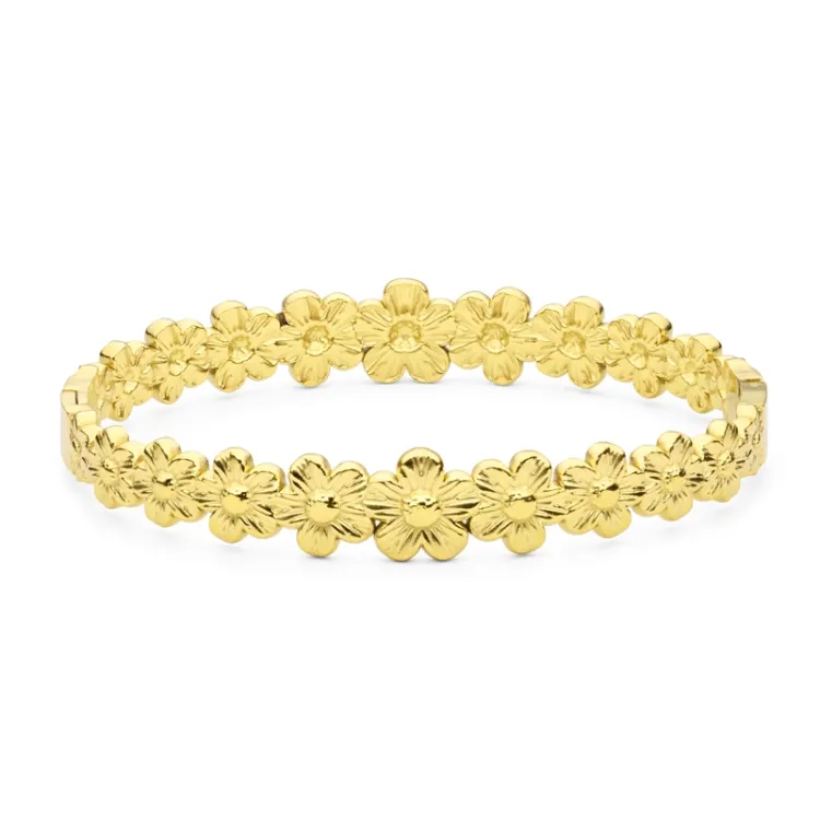 waterproof bloem armband in verguld staal - OCEANA
